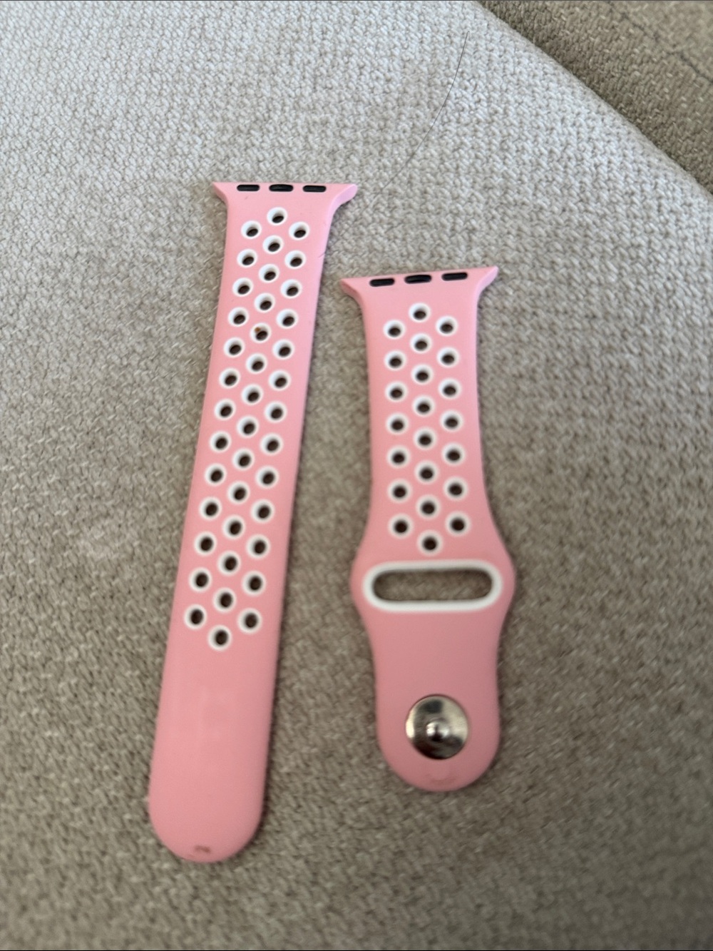 Apple Pink Dual-Tone Ventilated Silicone Watch Band